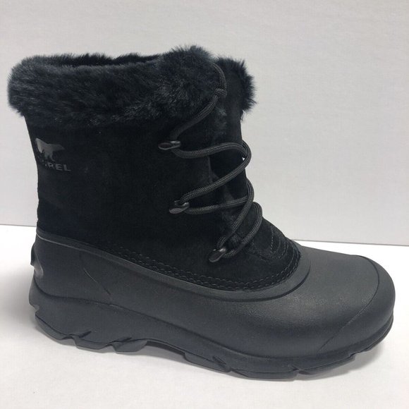 Sorel Women's Snow Angel, Black Waterproof Winter Boots, Size 8M